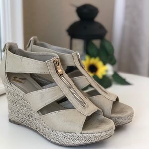 Zip Front Platform Wedge